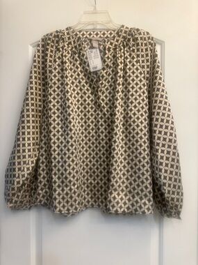 H&M silky geometric shirt